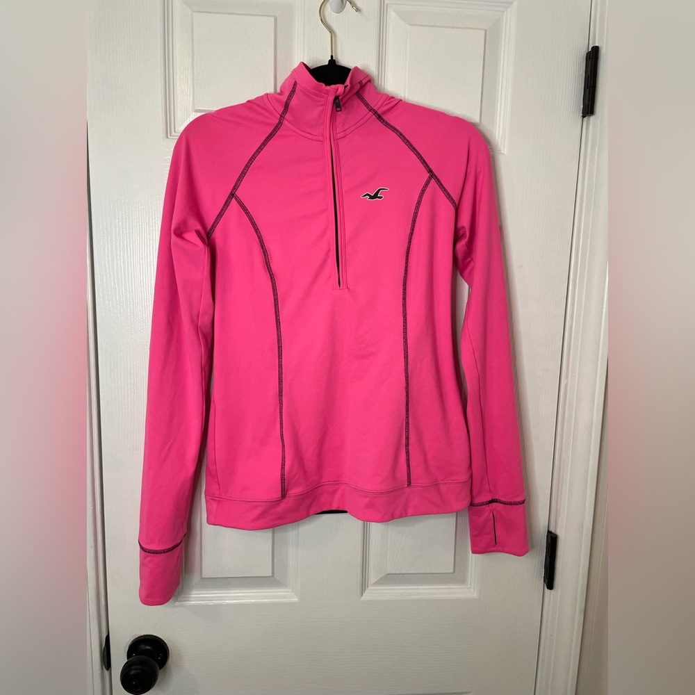 Hollister Bright Pink Half-Zip in Medium